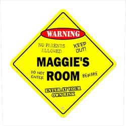 SignMission Maggie's Room Sign Crossing Zone Xing | Indoor/Outdoor | 12
