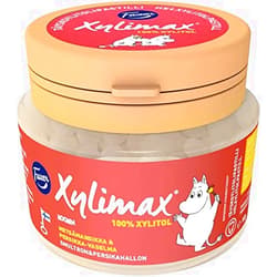 Fazer Moomin Xylimax Wild strawberry and peach & raspberry Pastilles 4 Jars of 90g 3.2 oz