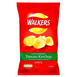 Walkers (Crisps, Snacks & Dips) Walkers Crisps - Tomato Ketchup (6x25g)