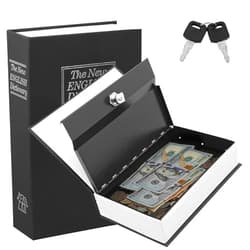 KYODOLED Book Safe with Key Lock, Portable Metal Safe Box,Secret Book Hidden Safe,Dictionary Diversion Book Safe,9.5
