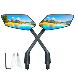 ROTOPATA Bike Mirror Handlebar Mount 1 Pair, 360° Adjustable HD Scratch Resistant Glass Lens, Safe E-Bike Mirror, 21-32mm Handlebar, Bicycle Mirrors Accessories for Ebike Mountain Road Bike Scooter