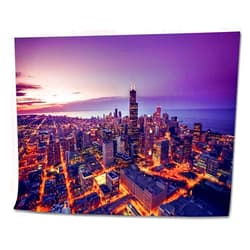 WHFEOIV9RE DIY Paint by Numbers Chicago Skyline Aerial View at Dusk Canvas Painting Set with Acrylic Pigment Paintbrush for Adults Kids Beginners Artwork Gift 16
