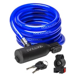 DocksLocks Bike Cable Lock Set, Coiled Security Cable with Key Lock and Mounting Bracket, Compact Anti-Theft Protection for Bikes, Bicycles, Scooters and More 6ft