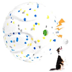 Moonorange Large Dog Vocal Balls 5 inch Interactive Squeaky Dogs Balls Tough Chewing Big Dog Ball for Aggressive Chewers Training Teeth Cleaning ETPU Bite Indestructible Resistant Dog Toy for Large Medium Breed