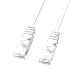 Sanwa Supply LA-SL6-05W Category 6 Ultra Thin LAN Cable, 16.4 ft (5 m), White