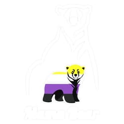 CRR Graphics LGBTQ Non Binary Mama Bear LGBT Non Binary Pride Enby Bumper Sticker Vinyl Decal 5