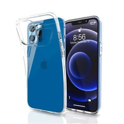 Techump Clear Fit Liquid TPU Case Compatible with iPhone 12 Pro Max 6.7-inch, Soft Flexible Anti-Yellowing Slim-Fit Ultra-Thin Phone Cover, Clear…