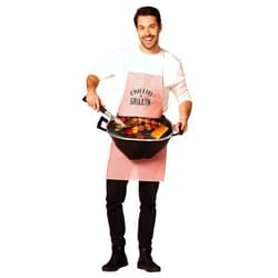 Rasta Imposta Grill Master Apron with BBQ Halloween Costume Barbeque Novelty Party Funny Men's Women's Costumes, Adult One Size Fits Most Adults