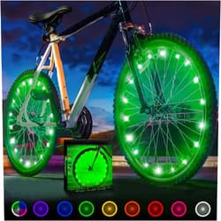 Activ Life 2-Tire Pack LED Bike Wheel Lights with Batteries Included! Get 100% Brighter and Visible from All Angles for Ultimate Safety and Style
