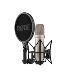 Rode NT1 5th Generation Condenser Microphone with SM6 Shockmount and Pop Filter,Silver