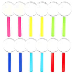 Soikoi ADXCO 12 Pack Plastic Magnifying Glasses Colorful Magnifying Glasses Party Favors, 6 Colors