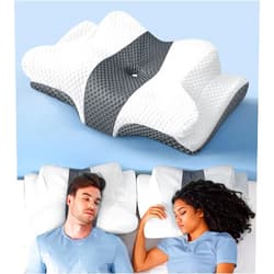 Emircey Sleep Doctor Approved Cervical Neck Pillow for Sleeping, Ergonomic Contour Side Sleeper Pillows for Adults, Cooling Orthopedic Pillow for Pain Relief Support, Memory Foam Pillows Back Stomach Sleepers