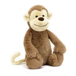 Jellycat Bashful Monkey Stuffed Animal, Medium 12 inches - Monkey Plush Toy - Classic Children's Gift