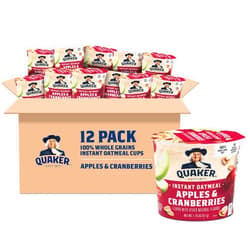 Quaker Instant Oatmeal Instant Oats Express, Apple Cranberry, 1.79 Ounce (Pack of 12)