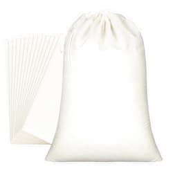 Pangda 15 Pcs Muslin Bags 15 x 22 Inch Cloth Bags with Drawstring Large Storage pouches Bulk Cotton Reusable Grocery pouches DIY Craft Sachet for Party Wedding Home Storage