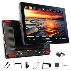 Senkut Lilliput HT10S 10.1 Inch Camera Monitor Ultra-Bright 1500 Nits 1920 * 1200 HDMI 2.0 Touch Screen 3G-SDI up to 2160P 60HZ 50000h LED Lance Cable Control with Power Adapter