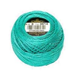 DMC 116 8-3814 Pearl Cotton Thread Balls, Aquamarine, Size 8