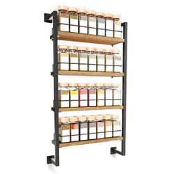 ZICOTO Space Saving Spice Rack Organizer Shelf for Wall Mount - Easy To Install Modern Hanging Racks For up to 56 Jars - Perfect Seasoning Organizer For Your Kitchen