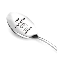 LyoGao Funny Nutella Spoon - My Nutella Spoon Engraved Stainless Steel Cute for Kids Women Men Girls Dad Nutella Lover - Perfect for Birthday/Valentine/Christmas