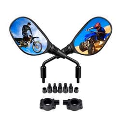 TOPMOUNT DeYeShiKi ATV Mirrors Motorcycle Mirrors,360 Degrees Ball-Type Adjustment,7/8