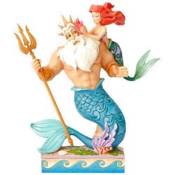 Disney Enesco 4059730 Disney Traditions by Jim Shore Little Mermaid Ariel and Triton Figurine, 9.7 Inch, Multicolor
