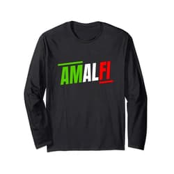 Amalfi Travel Souvenir Gift Shoppe Amalfitana Italy Flag Colors For All Global Italiano Family Long Sleeve T-Shirt