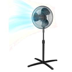 PELONIS Fan Portable 16 Inch Pedestal Fan| 3-Speed| 90° Oscillation| Adjustable Height| Standing Floor Fan for living room, bedroom, kitchen, and home office| Black, PFS40M2ABB