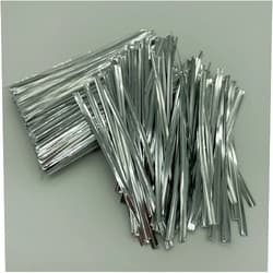 Bairdish 800 Pcs Twist Ties 6 Colors Reusable Metal Cable Ties,Suitable for Treat Bags Bread Candy Bags Party Gift Bags and Cord Twist,Garden Plants Ties,DIY Colorful Twist Strap etc(Silvery,4inch)