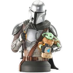 Diamond Select Toys Star Wars: The Mandalorian with Grogu 1:6 Scale Previews Exclusive Bust, Multicolor,6 inches,DEC219397