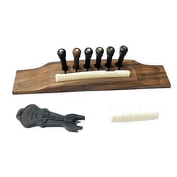 Cheerock 6 String Acoustic Guitar Bridge Bone Bridge Saddle and Nut, Rosewood Acoustic Guitar Bridge Pins with Bridge Pin Puller Remover, Acoustic Guitar Bridge Replacement Parts