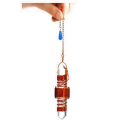 Buddha Maitreya the Christ Crystal Wand Healing Tool - Etheric Weaver® Pendant with Magnets & Copper Wire - 2 1/2