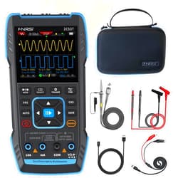 FNIRSI 2C53T Upgraded Handheld Oscilloscope, 50MHz Bandwidth, 250MS/s Sampling Rate, 20000 Counts, 3IN1 Digital Oscilloscope Multimeter DDS Generator, Voltage, Current, Capacitor, Resistor, Diode Test