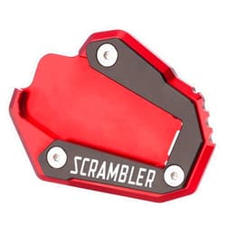 Modeer For Ducati Scrambler 1100 Sport 1100 Sport Pro 2017-2022 Motorcycle CNC Kickstand Foot Side Stand Enlarge Plate Pad Scrambler1100 Sport1100 SportPro Accessories (black-red)