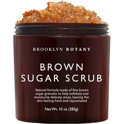 Brooklyn Botany Brown Sugar Body Scrub - Moisturizing and Exfoliating Body, Face, Hand, Foot Scrub - Fights Acne, Fine Lines & Wrinkles, Great Gifts For Women & Men - 10 oz