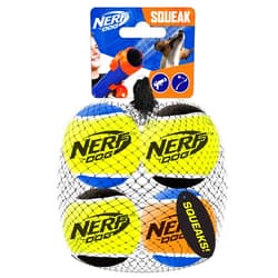 Nerf Dog 2.5in Squeak Tennis Ball 4-Pack, Blue