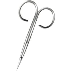 Rubis Stainless Steel Cuticle Scissors for Precise Fingernails and Cuticles, 1F002, Made in Switzerland, Silver