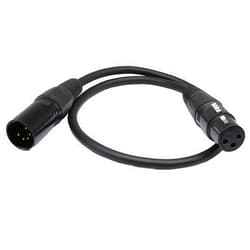 SinLoon (0.5M) DMX Stage Light Cable,DJ XLR Cable, 3-Pin Female XLR to 5-Pin Male XLR DMX Turnaround Connection for Moving Head Light Par Light Spotlight with XLR Input & Output (5male)