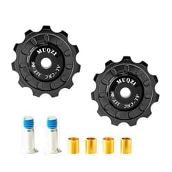 MUQZI 11T/12T/13T Bike Rear Derailleur Pulley Roller Idler Bearing Jockey Wheel Pulley Set for MTB Mountain Road Bikes Bicycles (2 Pieces)