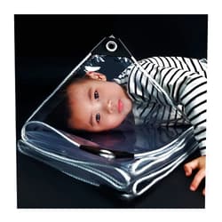 LIANGLIANG-fang shai wang LIANGLIANG Foldable Clear Tarp, 450g/m² Transparent Tarpaulin Waterproof Tear Resistance PVC Soft Glass Material, Outdoor Garden Patio Awning, Plant Sheet Covers (Size : 1x1m)