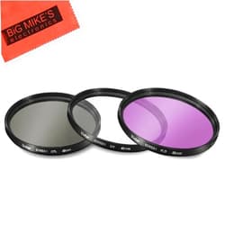 Big Mike's 49mm Multi-Coated 3 Piece Filter Kit (UV-CPL-FLD) for Canon EF 50mm f/1.8 STM Lens
