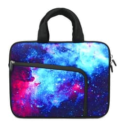 HAPPYLIVE SHOPPING 14 15 15.4 15.6 inch Laptop Handle Bag Computer Protect Case Pouch Holder Notebook Sleeve Neoprene Cover Soft Carrying Case with Extra Pockets for Dell Lenovo Toshiba HP Chromebook ASUS Acer(Galaxy)