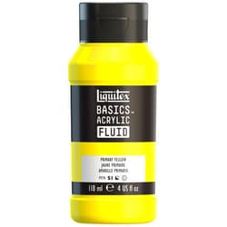 Liquitex BASICS Acrylic Fluid Paint, 118ml (4-oz) Bottle, Primary Yellow
