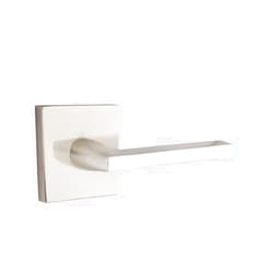 EMTEK Concealed Fastener Square Rosette Passage Set with Matching Finish Helios Lever - Choice of 7 Finishes - C5110HLOUS15 - Satin Nickel (US15)