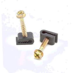 THE CIMPLE CO - Mini Wire Cable Clips, Electrical Wire Cable Clip, 1/10 in (3 mm) Screw Clip and Fastener, Black (100 Pieces per Bag)