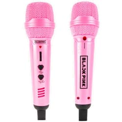 Blackpink Glam Jam Karaoke Microphone- 2 Pre-Recorded Song Clips, Connect and Play Your Music, Amplifies Your Voice, Volume-Control, Sing Along to Your Favorite Songs
