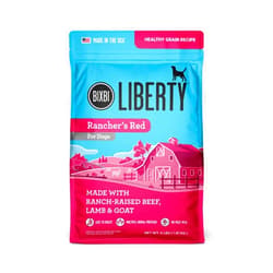 BIXBI Liberty Grain Friendly Dry Dog Food, Rancher's Red Recipe, 4 lbs - Fresh Meat, No Meat Meal, No Fillers - No Soy, Corn, Rice or Wheat for Easy Digestion - USA Made