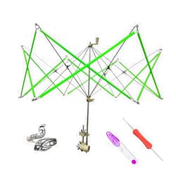 RRigo Yarn Swift Yarn Winder Yarn Ball Winder Knitting Yarn Holder for Skeins + 1 Pcs Scissors + 1PCS Adjustable Knitting Loop Crochet + 1PCS Crochet