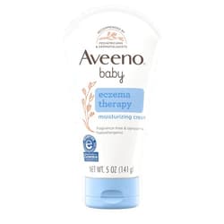 Aveeno Baby Eczema Therapy Moisturizing Cream, Natural Colloidal Oatmeal & Vitamin B5, Baby Eczema Cream for Dry, Itchy, Irritated Skin Due to Eczema, Paraben- & Steroid-Free, 5 fl. oz