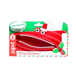 ZIPIT Christmas Monster Pencil Case for Kids | Christmas Themed Holiday Gift for Kids | Pencil Bag for Boys & Girls (Red)