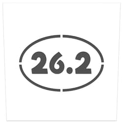 Sniggle Sloth 26.2 Full Marathon Runner Wall Cookie DIY Craft Reusable Stencil - 4.5 Inch